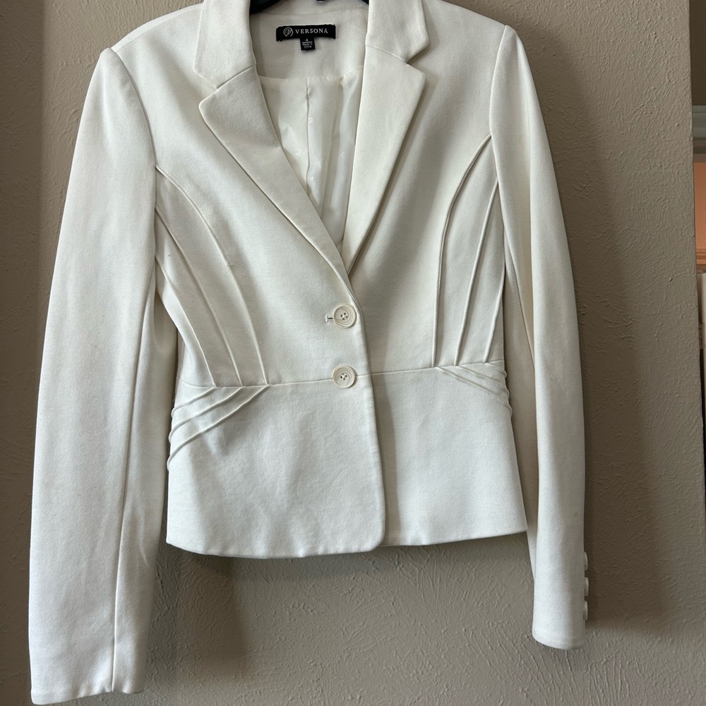 Versona Women's White Blazer Jacket